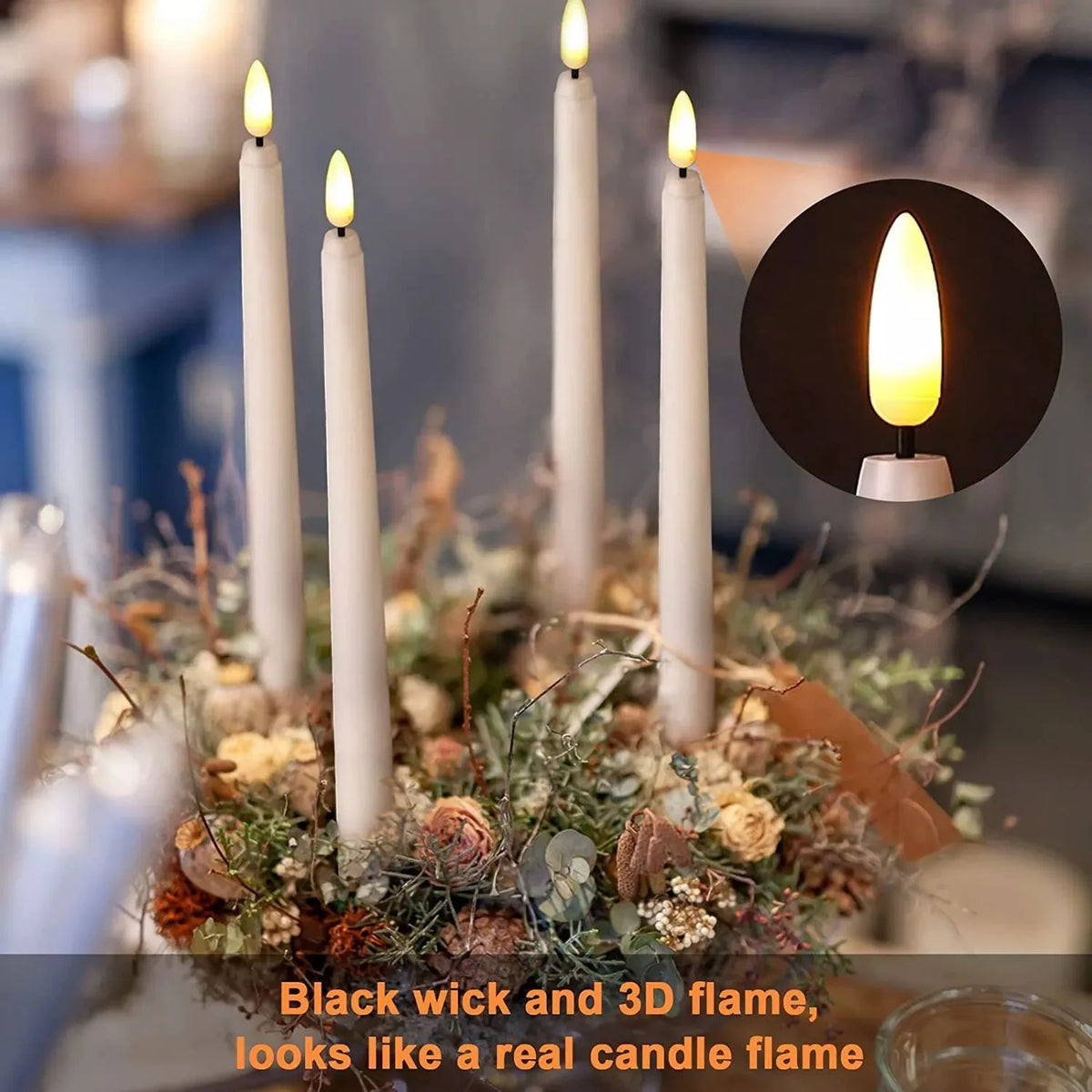 Lampe bougies longues